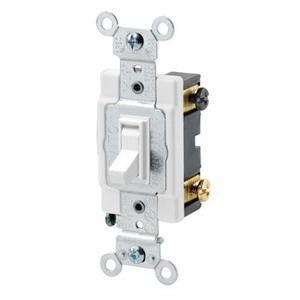 15 Amp Single-Pole Toggle Framed 4-Way AC Switch, White