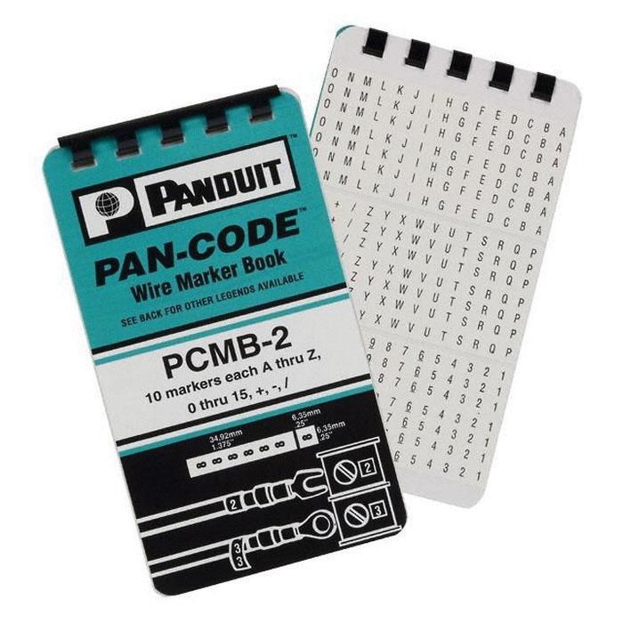 Panduit PCMB-2 Vinyl Cloth Full Size Pre-Printed Wire Marker Book 0.22