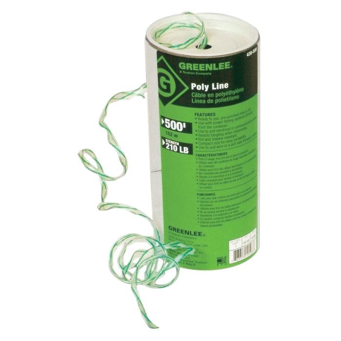 Greenlee 430-500 Plastic Dispenser Spiral Wrap Twine 500-ft Green