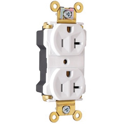 Shop Cooper Wiring Devices 20amp Gray Duplex Electrical Outlet At
