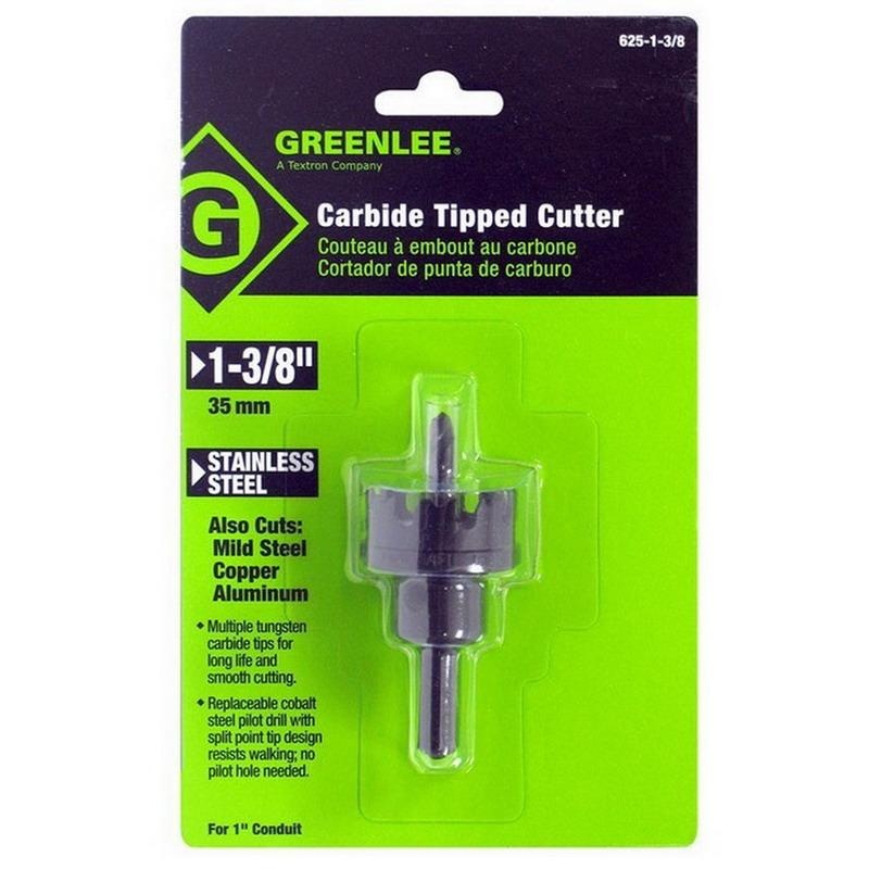 greenlee-625-1-3-8-carbide-tip-1-piece-hole-cutter-1-3-8-inch-dia