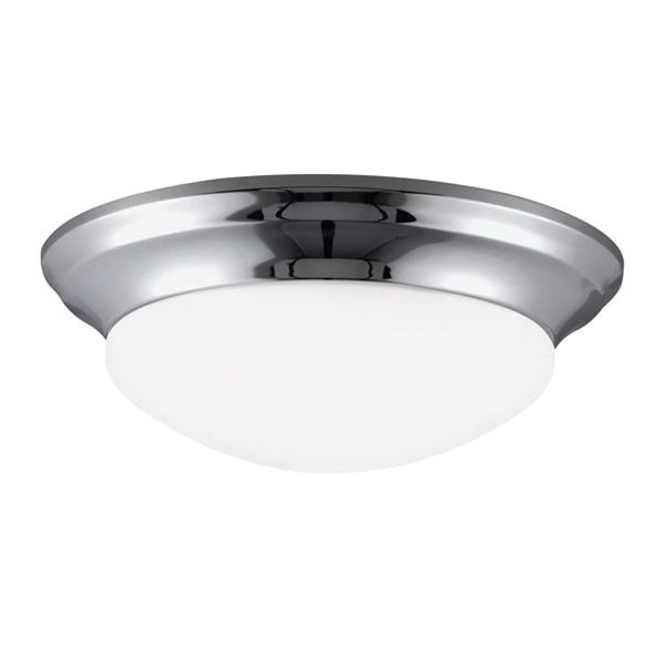 Sea Gull Lighting 75435 05 2 Light Flush Mount Fixture 60 Watt 120 Volt Chrome Nash