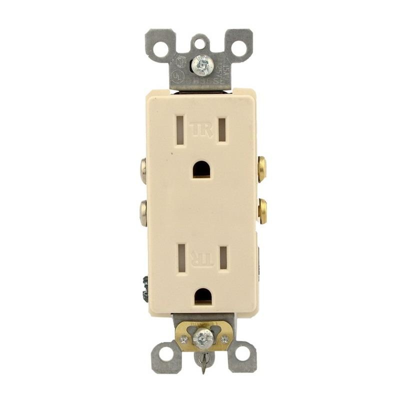 Leviton T5325 St Residential Grade Tamper Resistant Straight Blade Duplex Receptacle 15 Amp 125 6256