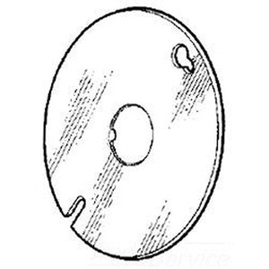 Knockout Flat Round Cover with 1//2 in 3-1//2 in