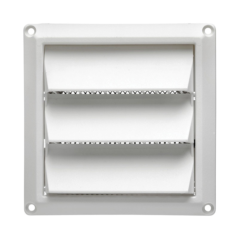 Lambro 604w Plastic 4 Inch Air Intake Louver Vent 6 Inch X 6 Inch