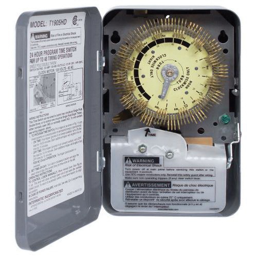 Intermatic T1905HD 125-Volt AC at 60-Hz 20-Amp 24 Hour ... intermatic mechanical timer wiring diagram 