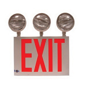 Encore Lighting Lc8 3 Series Head Self Ed Combination Exit Sign With Emergency Led White Powder Coated Housing Red Letter Encore Lighting Lc8 3 Series Head Self Ed Combination Exit Sign With Emergency Led White Powder Coated Housing Red Letter