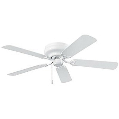 Nutone Cfh52wh Ceiling Fan 52 Inch Polished White White Oak 5 Blade 3 Speed Broan