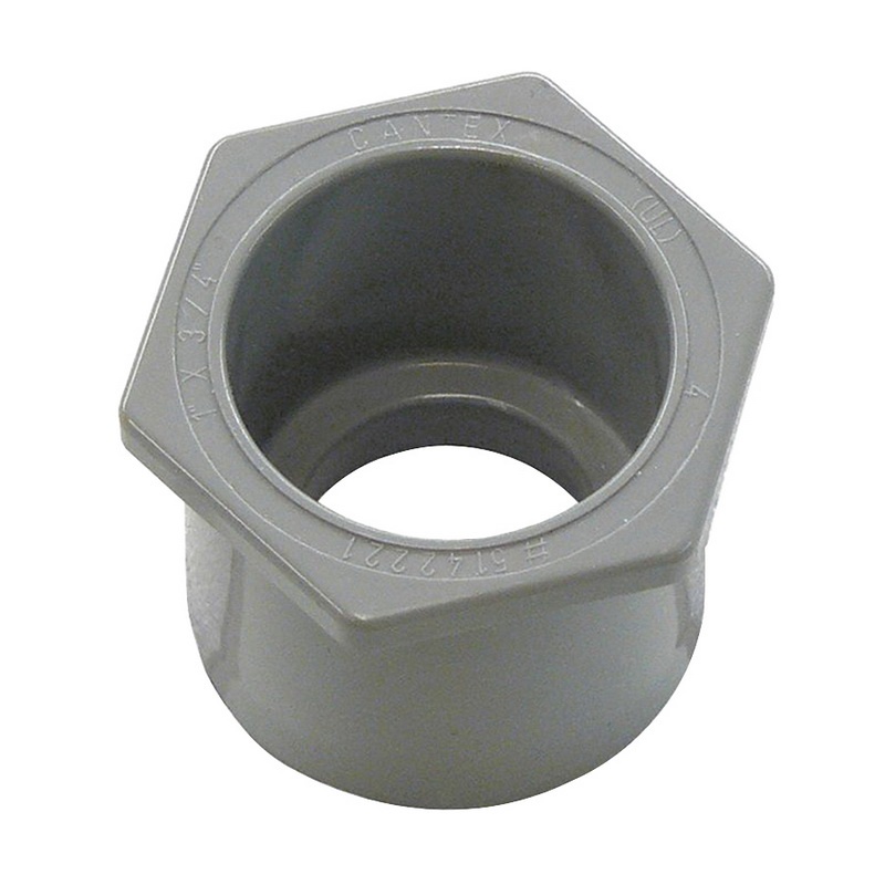 Cantex 5142224 Schedule 4080 Gray Pvc Reducer Bushing 2 Inch X 1 12 Inch 