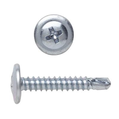 Peco Fastener 8X12PPWTJ Zinc Plated Steel Wafer Head Self-Drilling ...