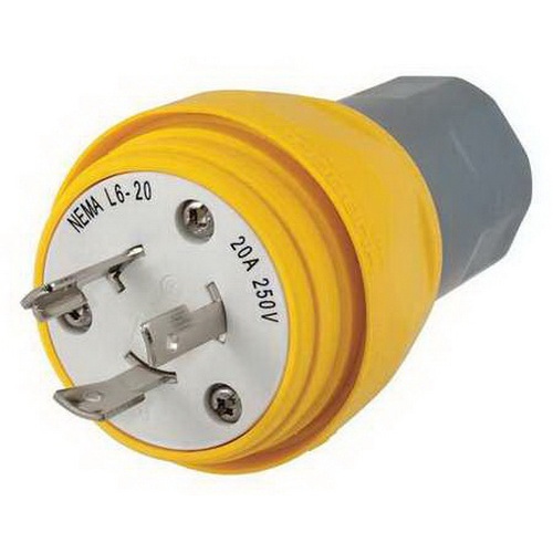 Hubbell 20-Amp-Volt Yellow 3-Wire Grounding Connector Hubbell 20-Amp-Volt Yellow 3-Wire Grounding Connector