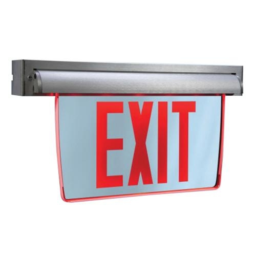 Cooper Lighting Eux7 R Eux Series Self Ed Led Exit Sign Brushed Aluminum Housing Red Letter 120 277 Volt Sure Lites Cooper Lighting Eux7 R Eux Series Self Ed Led Exit Sign Brushed Aluminum Housing Red Letter 120 277 Volt Sure Lites