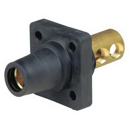 Leviton 16R22-O 16-Series Cam Connector - 90-Degree Female Panel Receptacle, Orange
