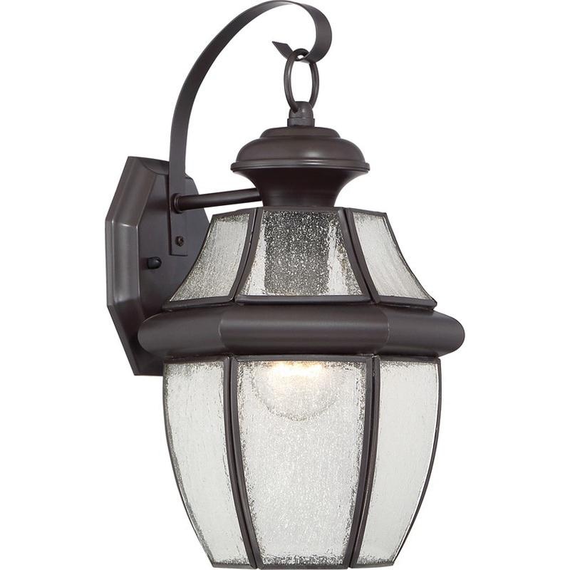Quoizel Newbury Outdoor Wall Lantern, 12 Inch 1-Light Medici Bronze