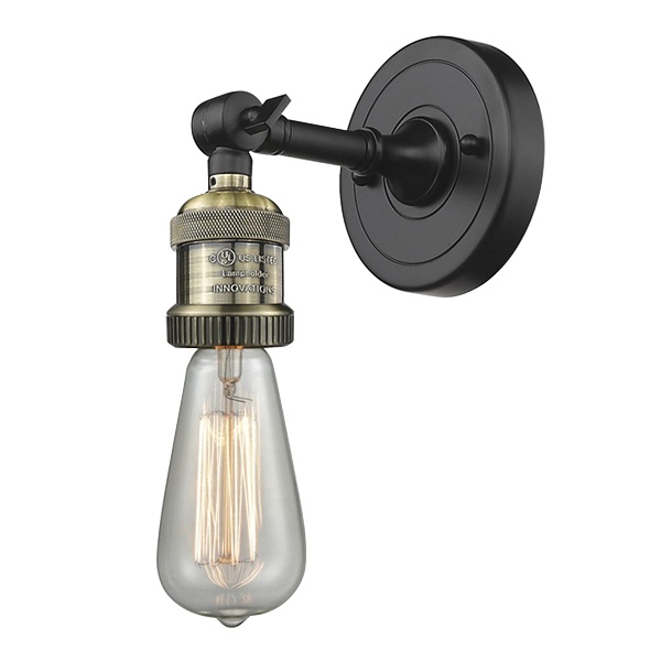 Innovations Lighting 202 Bbb 1 Light Wall Sconce 100 Watt Black And Innovations Lighting 202 Bbb 1 Light Wall Sconce 100 Watt Black And Brushed Br