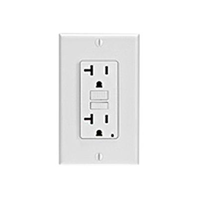 Leviton GFNT2-W Commercial Grade Slim Heavy-Duty Non-Tamper-Resistant  Monochromatic Self-Test GFCI Duplex Receptacle 20-Amp 125-Volt NEMA 5-20R  White SmartlockPro®