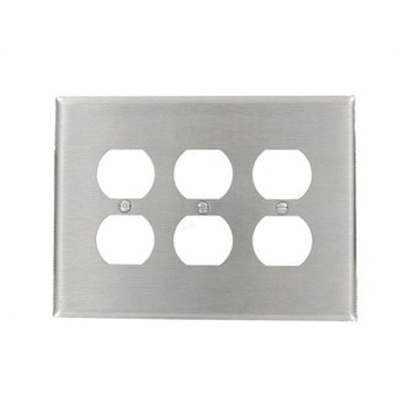 Leviton 84130 40 302 Stainless Steel Device Mount 3 Gang Oversized