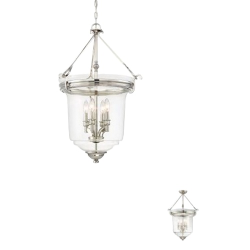 Minka Aire 3298 613 4 Light Convertible Foyer Semi Flush Mount Fixture 60 Watt Polished Nickel Audrey S Point Audrey S Point