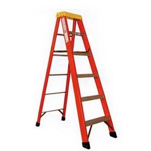 Sunset Ladder F1A06 Fiberglass Type 1A Step Ladder 6-ft Orange