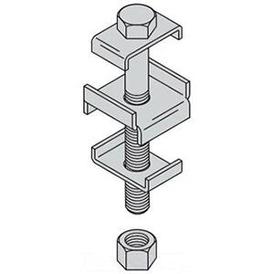 B-Line SB2212AYZ Yellow Zinc Steel Wall Angle Framing Clip Kit