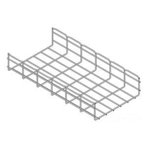 B-Line FT4X4X10 Metallic Steel Straight Section Wire Basket Cable Tray ...