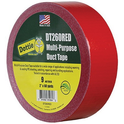 Dottie DT260RED Duct Tape 60-Yard x 2-Inch x 9 mil Red