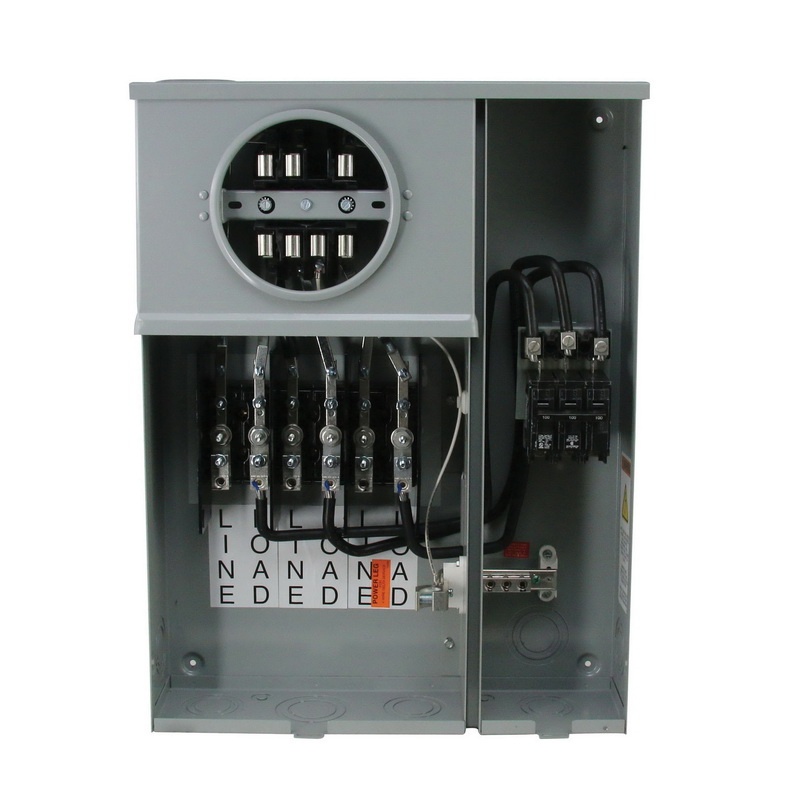 B Line U217mtb 3 Phase Closed Ring Type Meter Main With Safety Socket Bypass 7 Jaw 1 Socket 100 Amp 1 240 Volt And 1 8 Volt