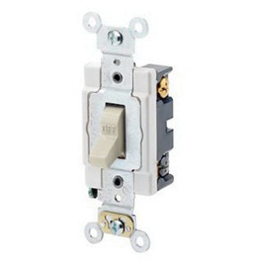Hukommelse Støt dialog Leviton 1224-SI 120/277-Volt AC 20-Amp 4-Way Extra Heavy-Duty  Industrial/Specification Grade AC Toggle Quiet Switch Ivory