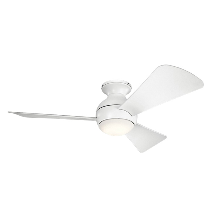 Kichler 330151mwh Ceiling Fan With Light 44 Inch 3 Blade 3 Speed Matte White Sola