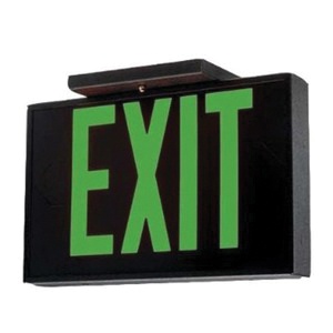 Hubbell Lighting SESGBNE Battery Powered LED Emergency Exit Sign Black ...