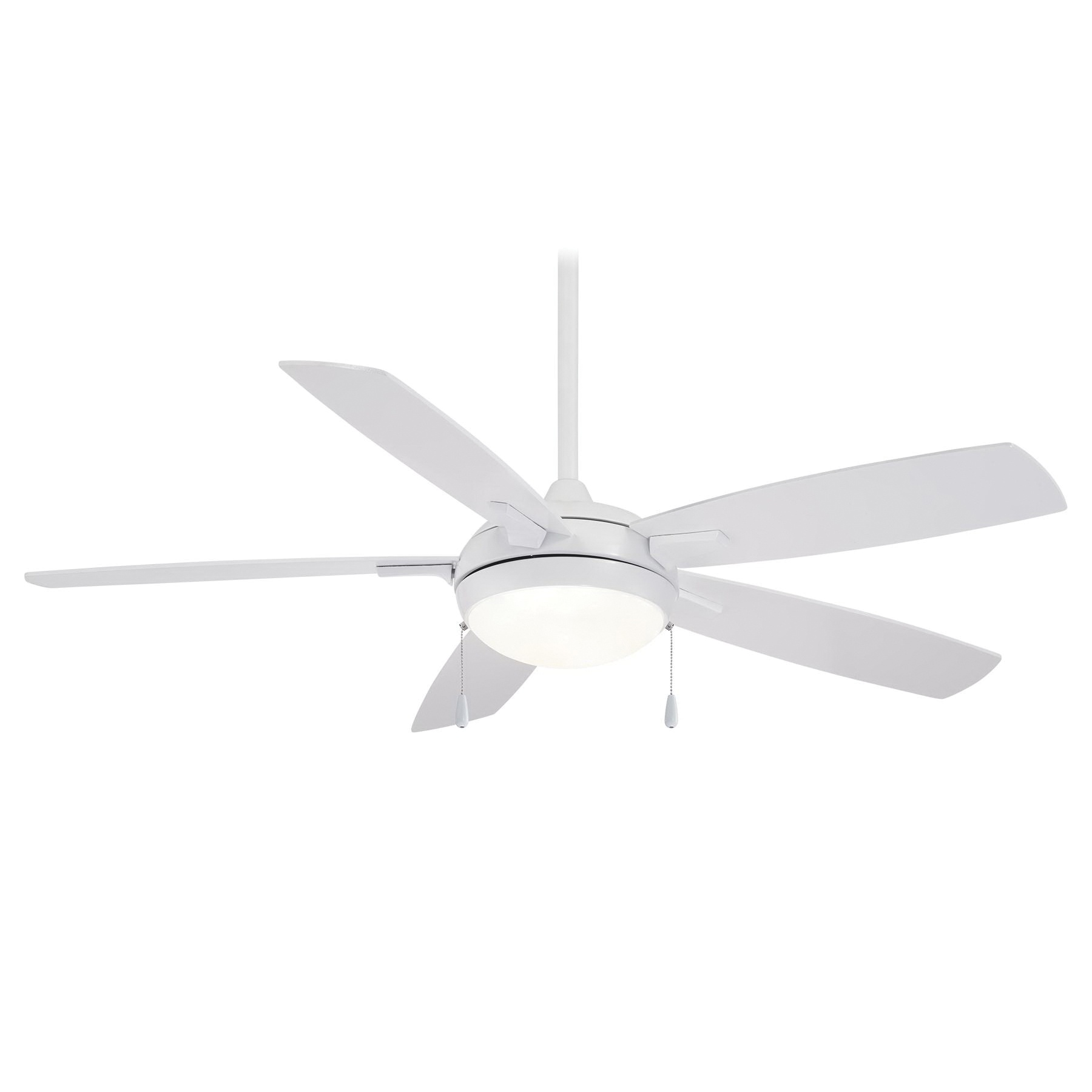 Minka Aire F534l Wh Ceiling Fan With Light 54 Inch 5 Blade 3 Speed