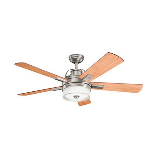 Kichler 300024ap Ceiling Fan With Light 52 Inch 5 Blade 6 Speed Antique Pewter Lacey Ii