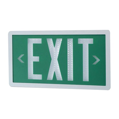 Isolite SLX60SG10WHU Self Illuminating Exit Sign White Housing Green Letter