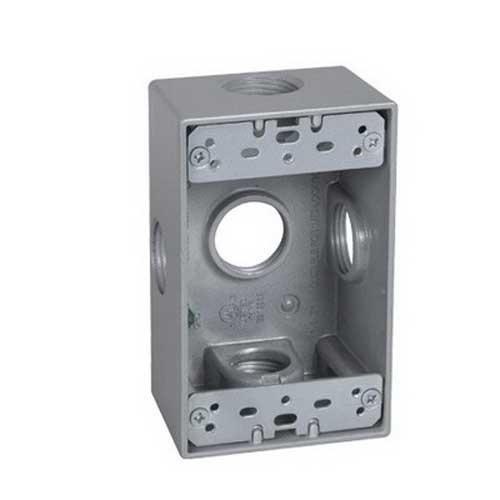 Raco SB575XS Powder Coated Die Cast Metal 1-Gang Weatherproof Outlet ...