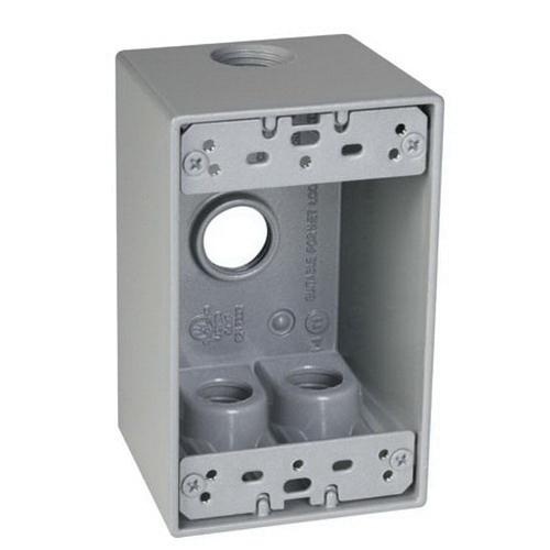 Raco SD450S Powder Coated Die Cast Metal 1-Gang Weatherproof Outlet Box ...