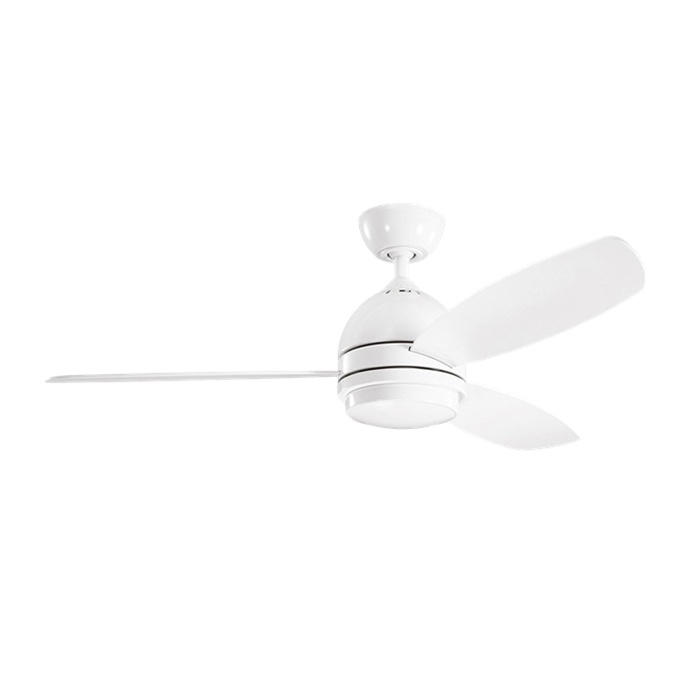 Kichler 330002wh Ceiling Fan With Light 52 Inch 3 Blade 3 Speed