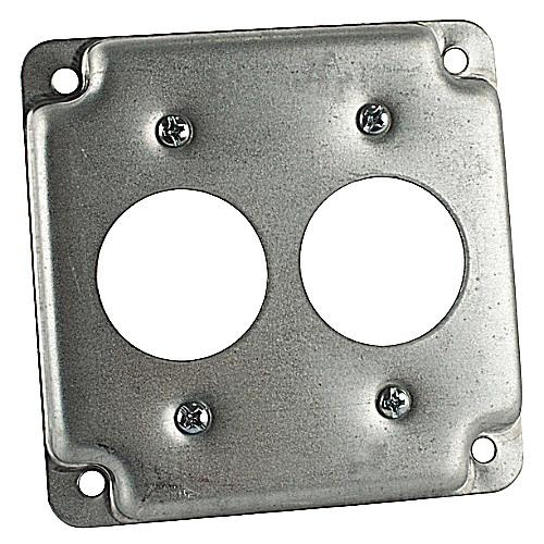 Thomas & Betts RS10 Pre-Galvanized Steel Outlet Box Cover 4-Inch x 4 ...