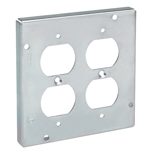 Crouse-Hinds TP575 Steel Raised Square Box Cover 4-11/16-Inch x 1-1/4 ...