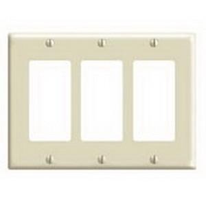 Stainless Steel Device Mount Leviton 84411-40 3-Gang Decora//GFCI Device Decora Wallplate