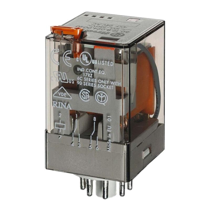 Finder 601281200040 General Purpose Relay 120-Volt AC 10-Amp DPDT