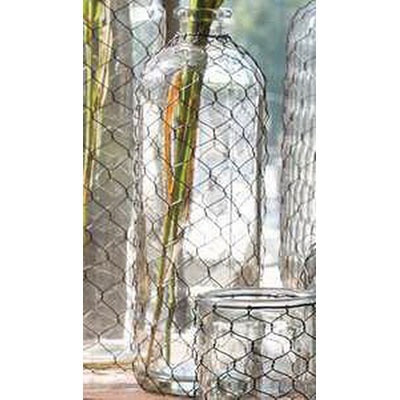 Park Hill Collection Ds4000 Rustic Bottle With Chicken Wire 4 1 4