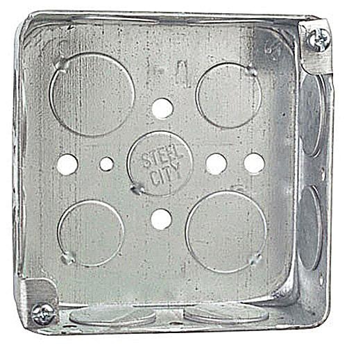 Thomas And Betts 52151 34 Pre Galvanized Steel Standard Square Box 4 Inch X 4 Inch X 1 12 Inch 8487