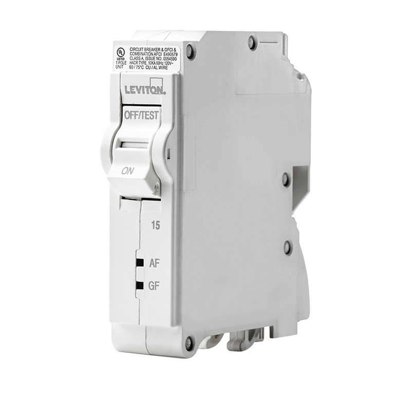 Leviton Lb115 Df Arc Faultground Fault Circuit Breaker With Led Indicator 1 Pole 15 Amp 120 Volt Ac 