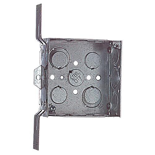 Thomas And Betts 52151 Cv 12and34 Pre Galvanized Steel Standard Square Box 4 Inch X 4 Inch X 1 12 8399