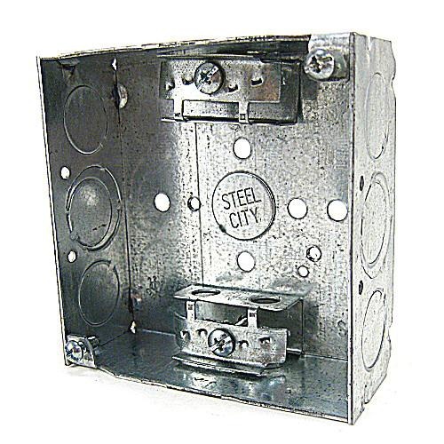 Thomas And Betts 52151 X Pre Galvanized Steel Standard Square Box 4 Inch X 4 Inch X 1 12 Inch 21 1541