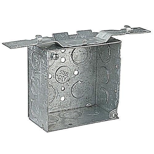 Thomas And Betts 52171v 12and34 Pre Galvanized Steel Deep Square Box 4 Inch X 4 Inch X 2 18 Inch 5145