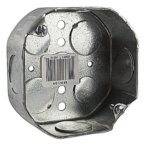 Thomas And Betts 54151 34 Pre Galvanized Steel Standard Octagon Box 4 Inch X 4 Inch X 1 12 Inch 4188