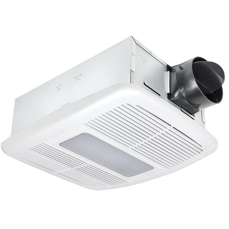 Delta RAD80LED Bathroom Fan With Light And Heater 120-Volt 80 CFM at 0. ...