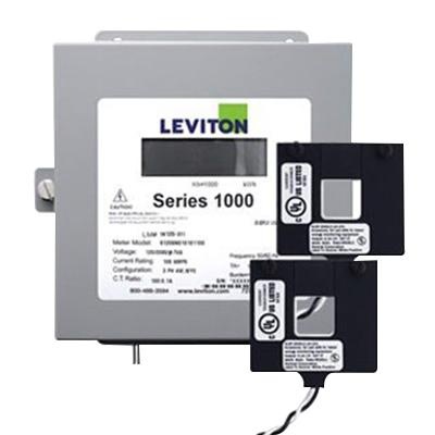 Leviton 1k240 1w 1 Phase 1000 Series Meter Kit 1 8 Volt 1 Phase 3 Watt Or 1 240 Volt 1 Phase 3 Watt Split Phase 100 Amp 3 Wire