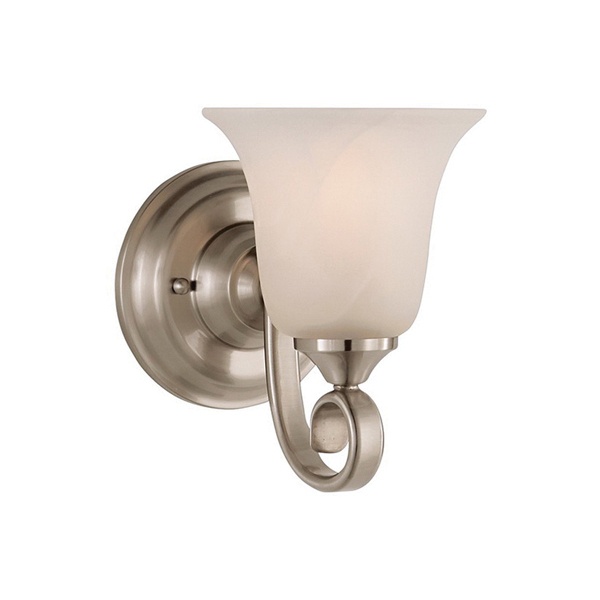 Murray Feiss Vs10401 Bs 1 Light Light Vanity Fixture 100 Watt 120 Volt Ac Brushed Steel Vista Bath Vanity Light Indoor Fixtures Lighting Lighting Electrical Wholesalers Inc New England